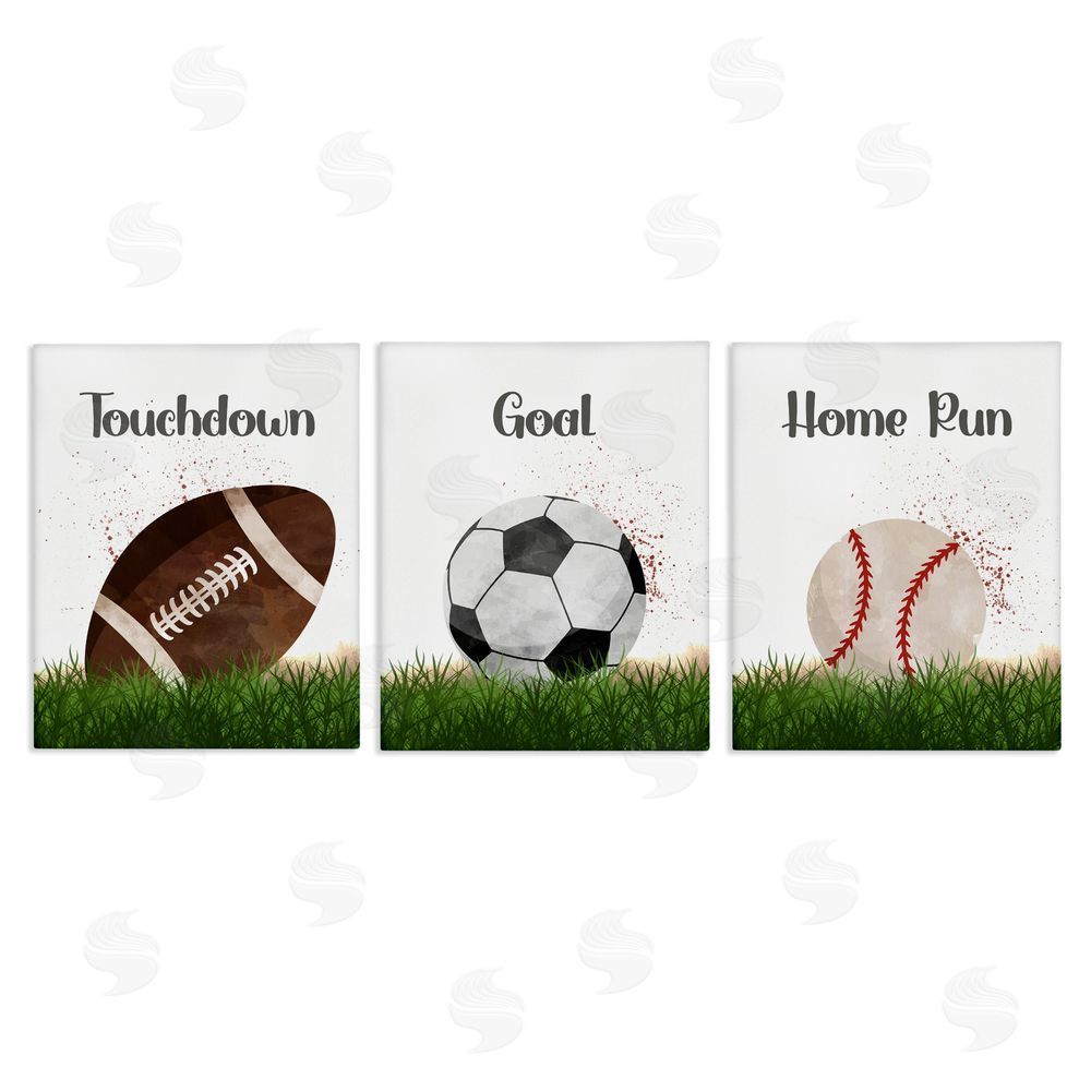 Christine Simpson Art Have A Ball Team Sports Canvas Wall Art Print