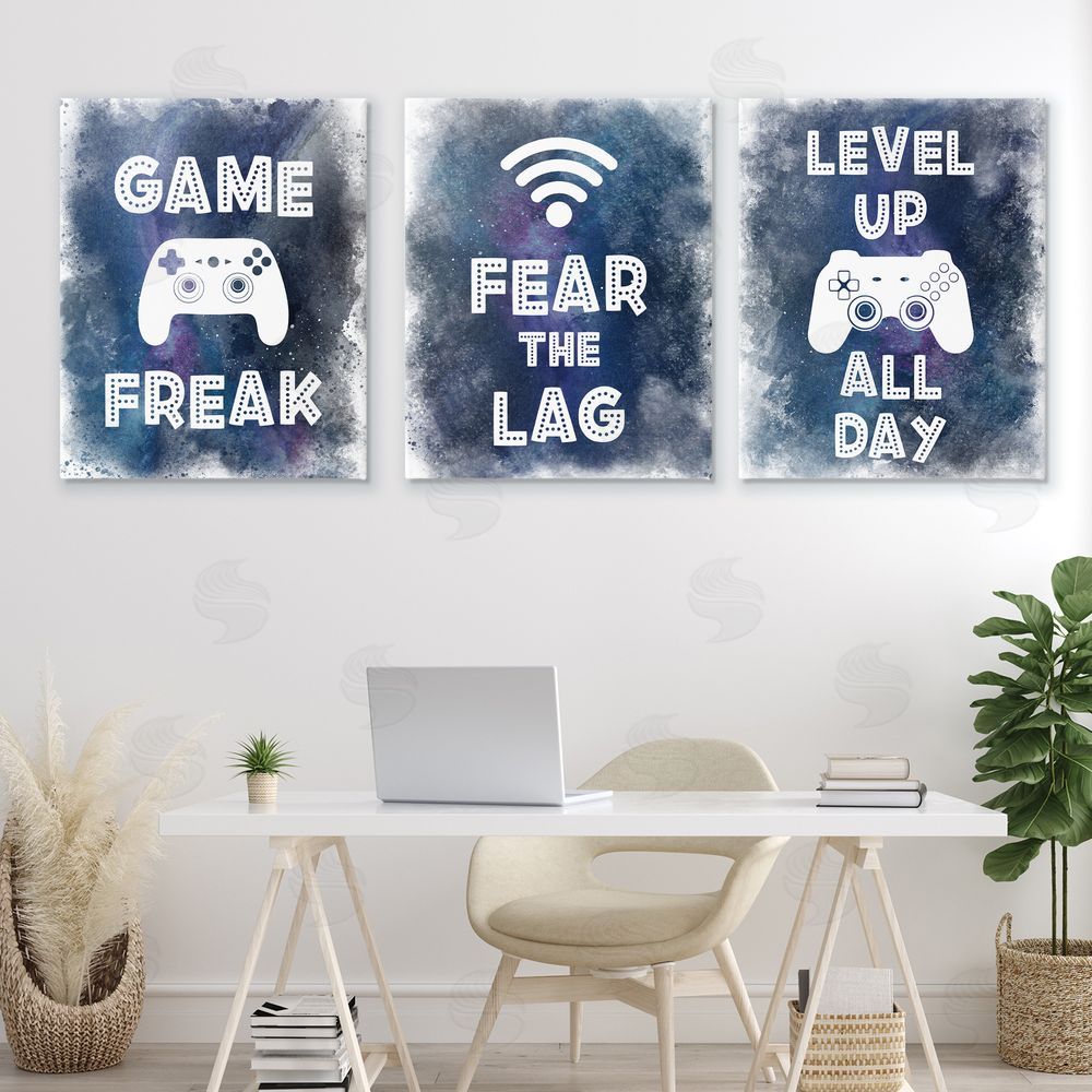 Marcus Prime Gamer Quotes with Splash Canvas Art on Wall