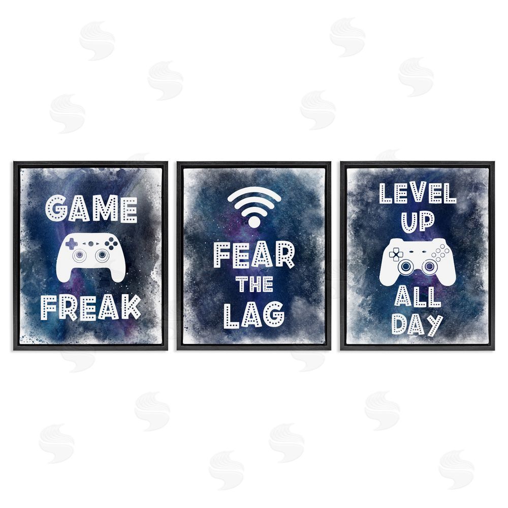 Marcus Prime Gamer Quotes with Splash Black Floating Frame Canvas Wall Art Print