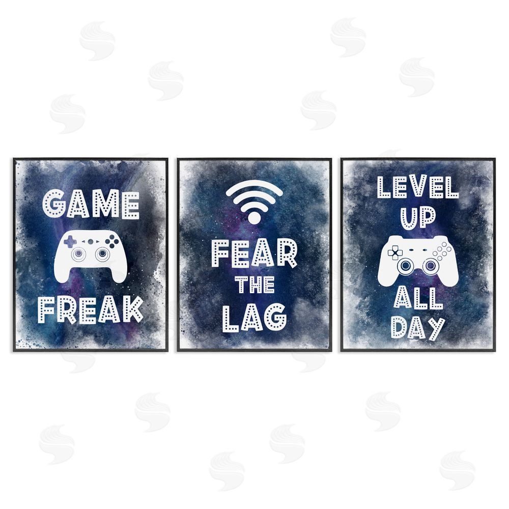 Marcus Prime Gamer Quotes with Splash Black Framed Giclee Wall Art Print