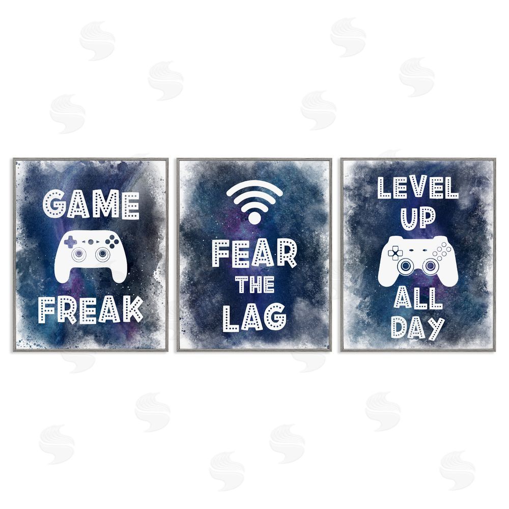 Marcus Prime Gamer Quotes with Splash Gray Framed Giclee Wall Art Print