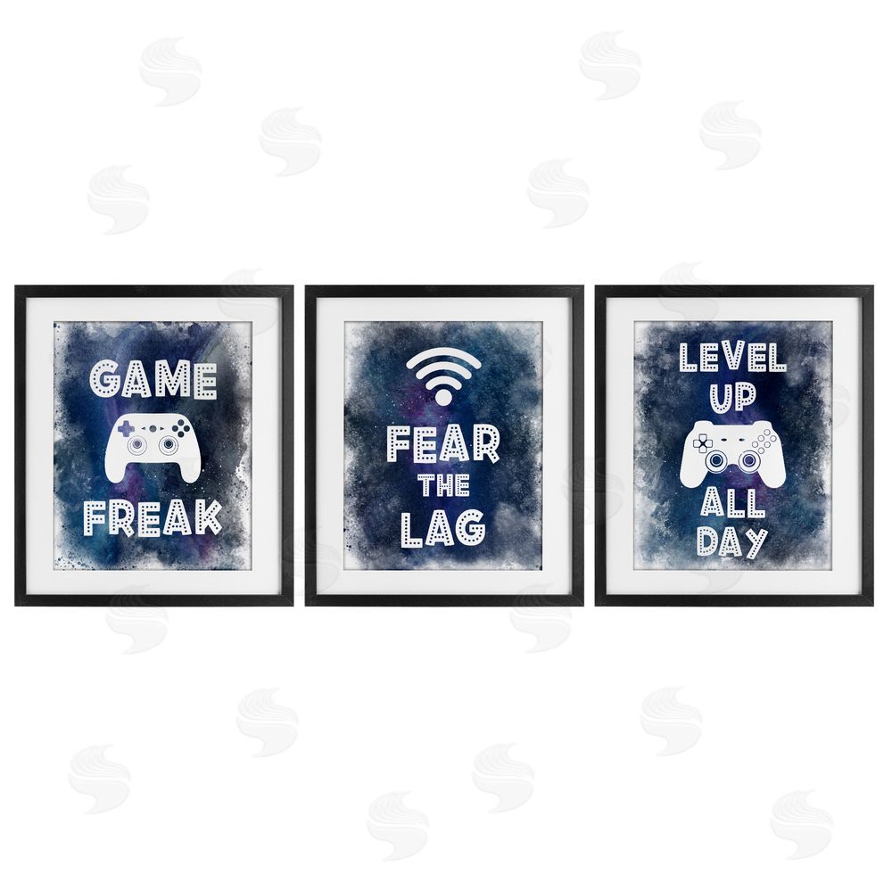 Marcus Prime Gamer Quotes with Splash Black Framed Print Under Glass with White Mat Wall Art