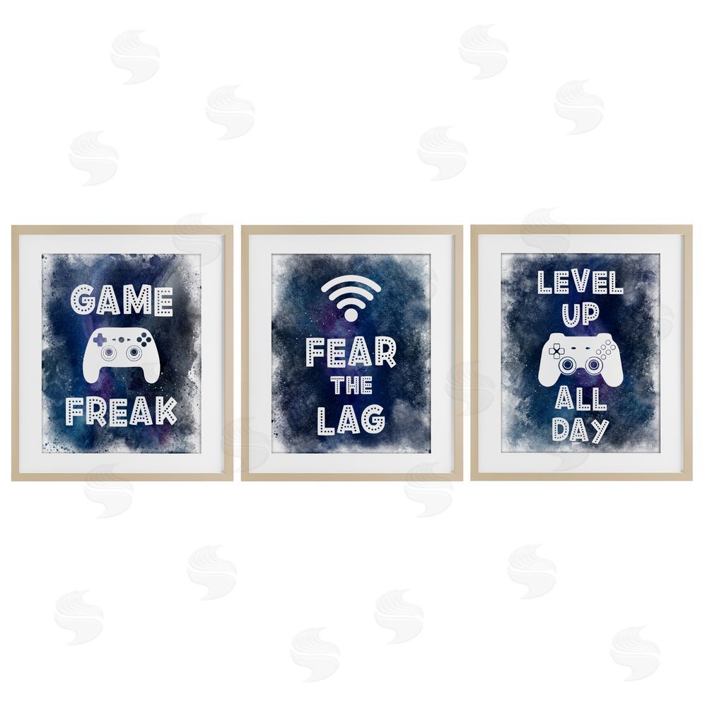 Marcus Prime Gamer Quotes with Splash Birch Framed Print Under Glass with White Mat Wall Art