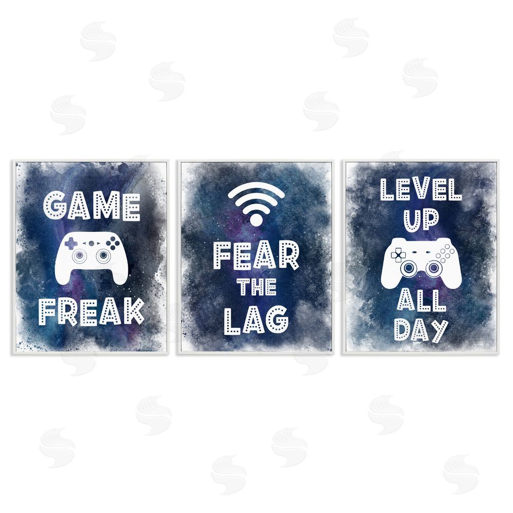 Marcus Prime Gamer Quotes with Splash White Framed Giclee Wall Art Print