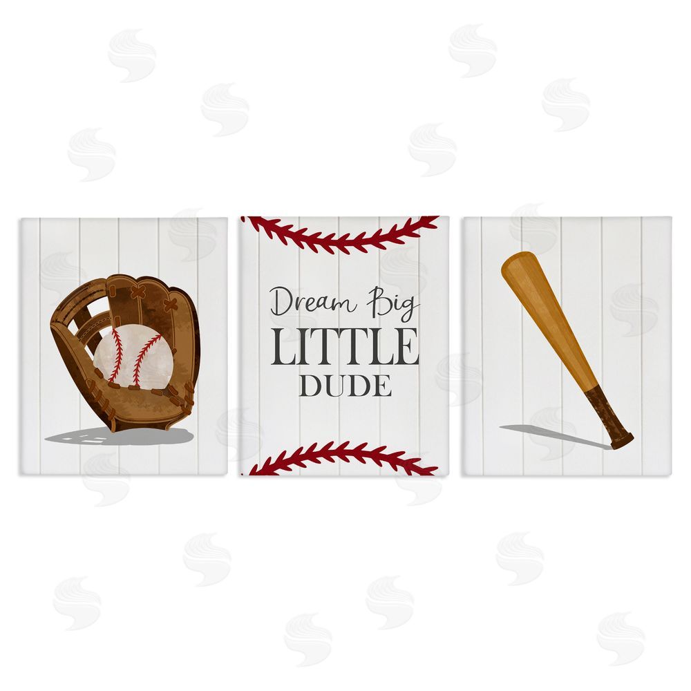 Christine Simpson Art Get Your Baseball Game On Canvas Wall Art Print