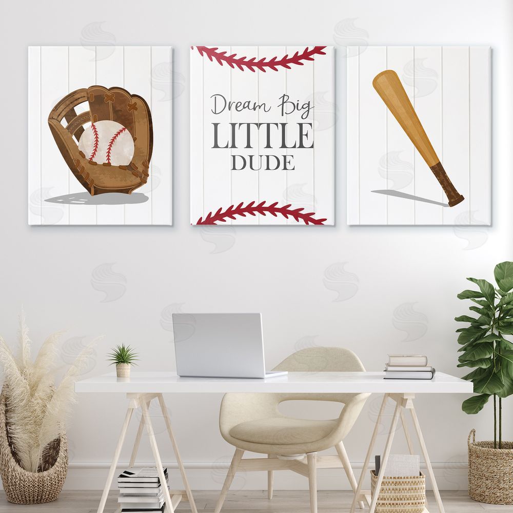 Christine Simpson Art Get Your Baseball Game On Canvas Art on Wall