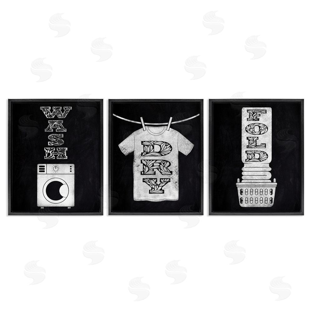 Marcus Prime Wash & Dry Ornate Letters Black Floating Frame Canvas Wall Art Print