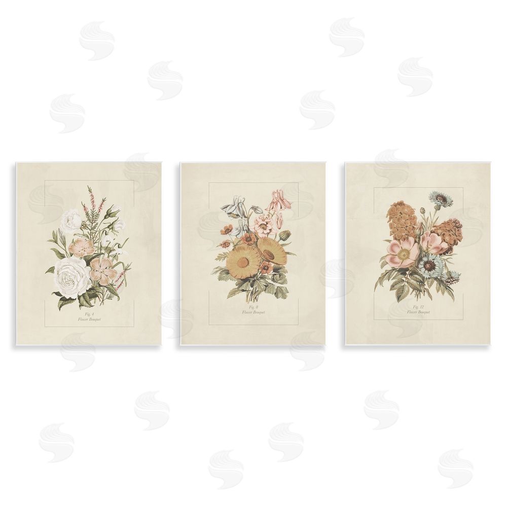 Dan Meneely Neutral Bouquet Studies Wall Plaque Art Print