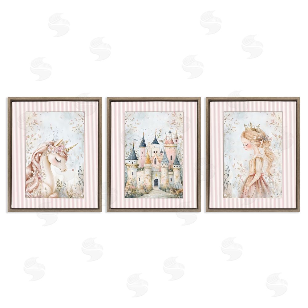 Christine Simpson Art Fantasy Enchanted Dreams Brown Floating Frame Canvas Wall Art Print