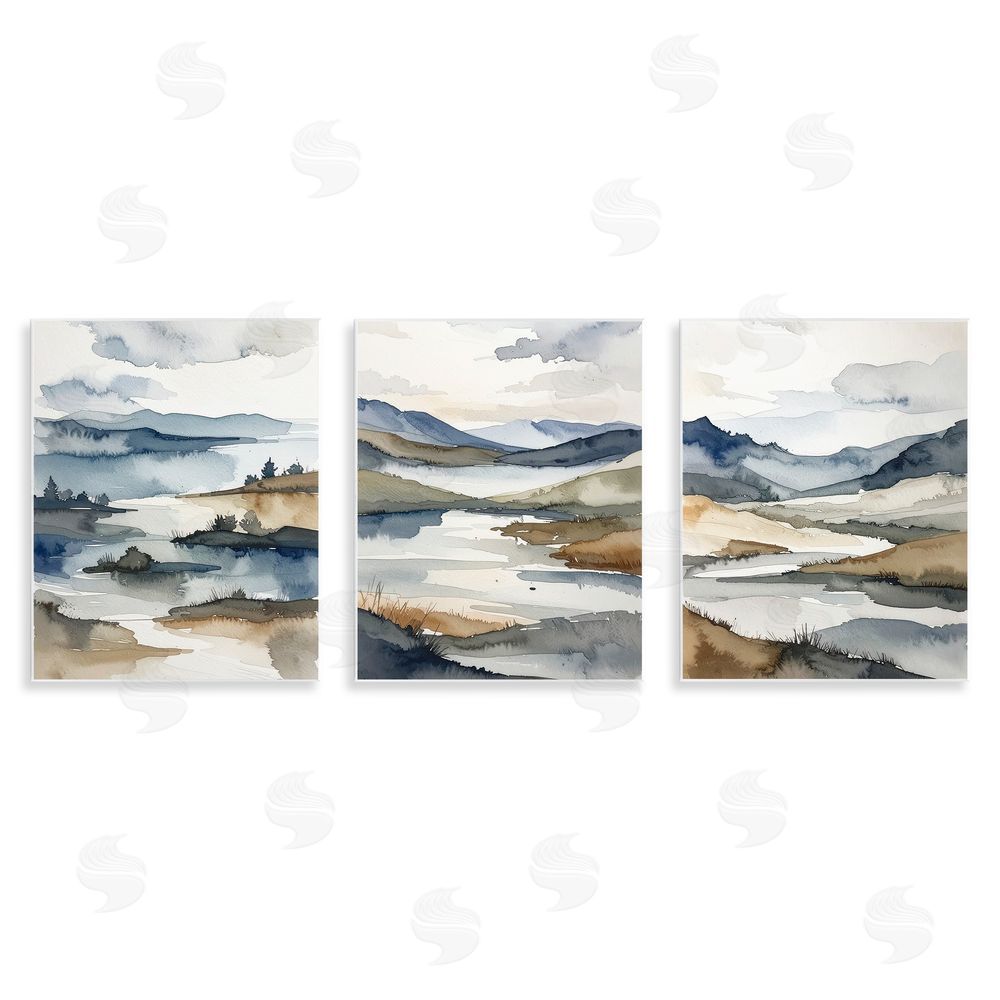 Alonza Saunders Continuous Flow Of Water Wall Plaque with Fixed Lithograph Print