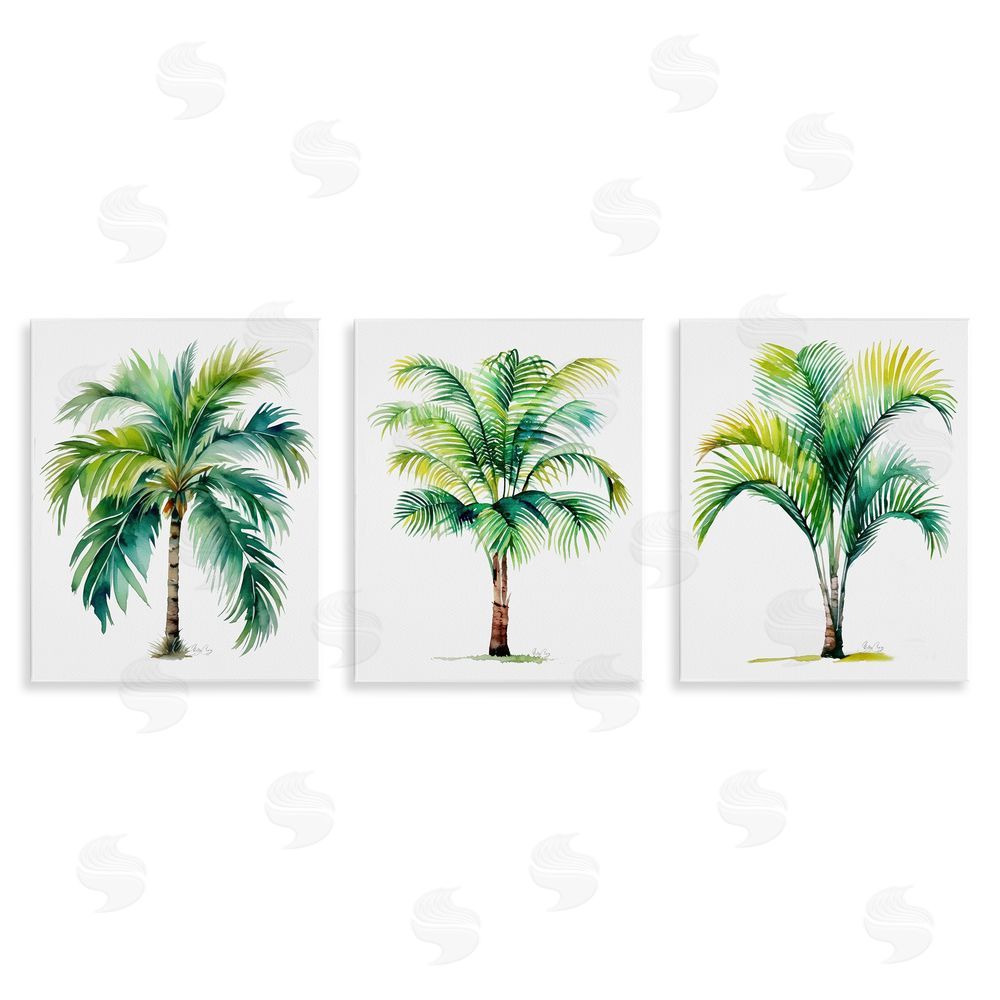 Shelly Craig Exotic Lagoon Palms Wooden Wall Plaque Art Print