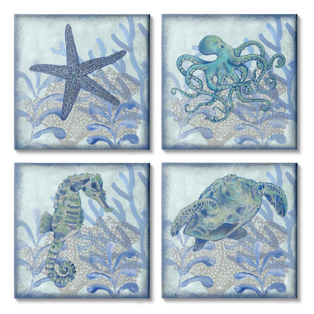 Erica Christopher Maritime Underwater Sea Life Reef Canvas Wall Art Print