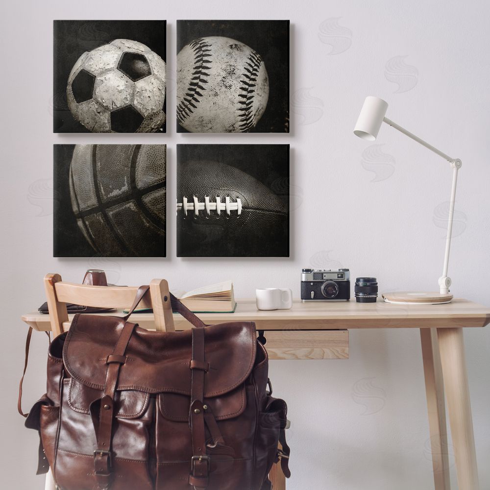 Kim Allen Sports Balls Photography Canvas Wall Art Print in Room