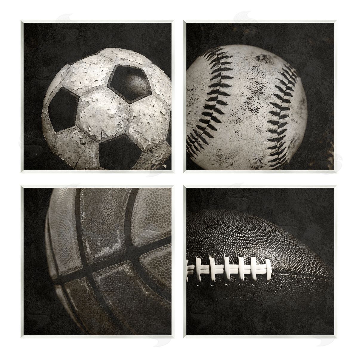 Kim Allen Sports Balls Photography Wooden Wall Plaque Art Print