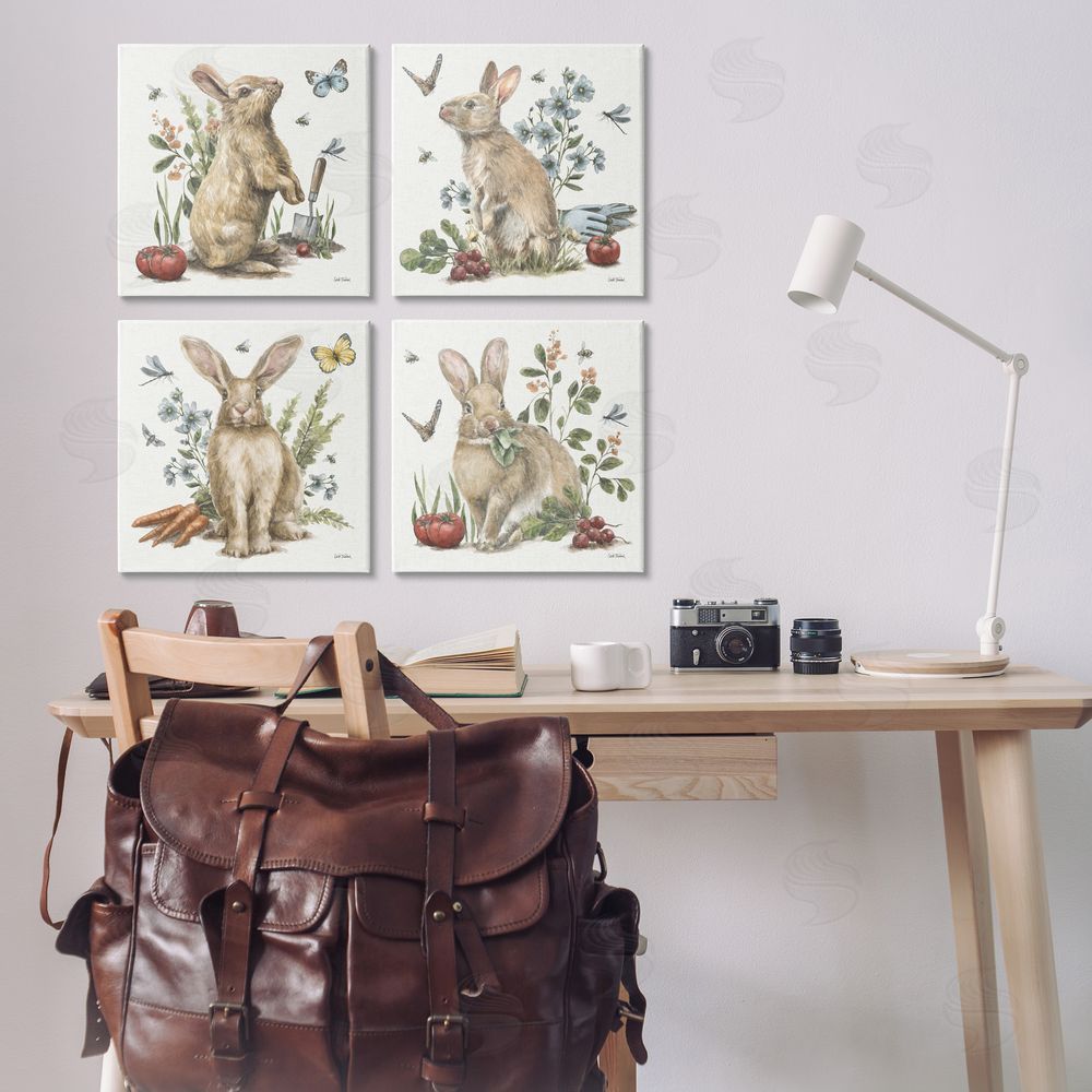 Leslie Trimbach Spring Woodland Rabbits Canvas Wall Art Print in Room