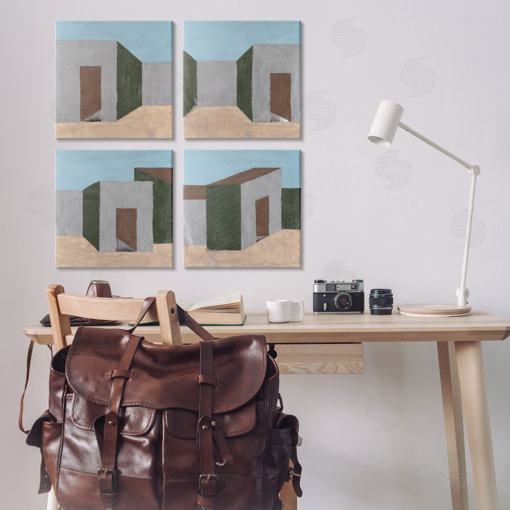 Michael Willett Desert Modular Houses Canvas Wall Art Print in Room