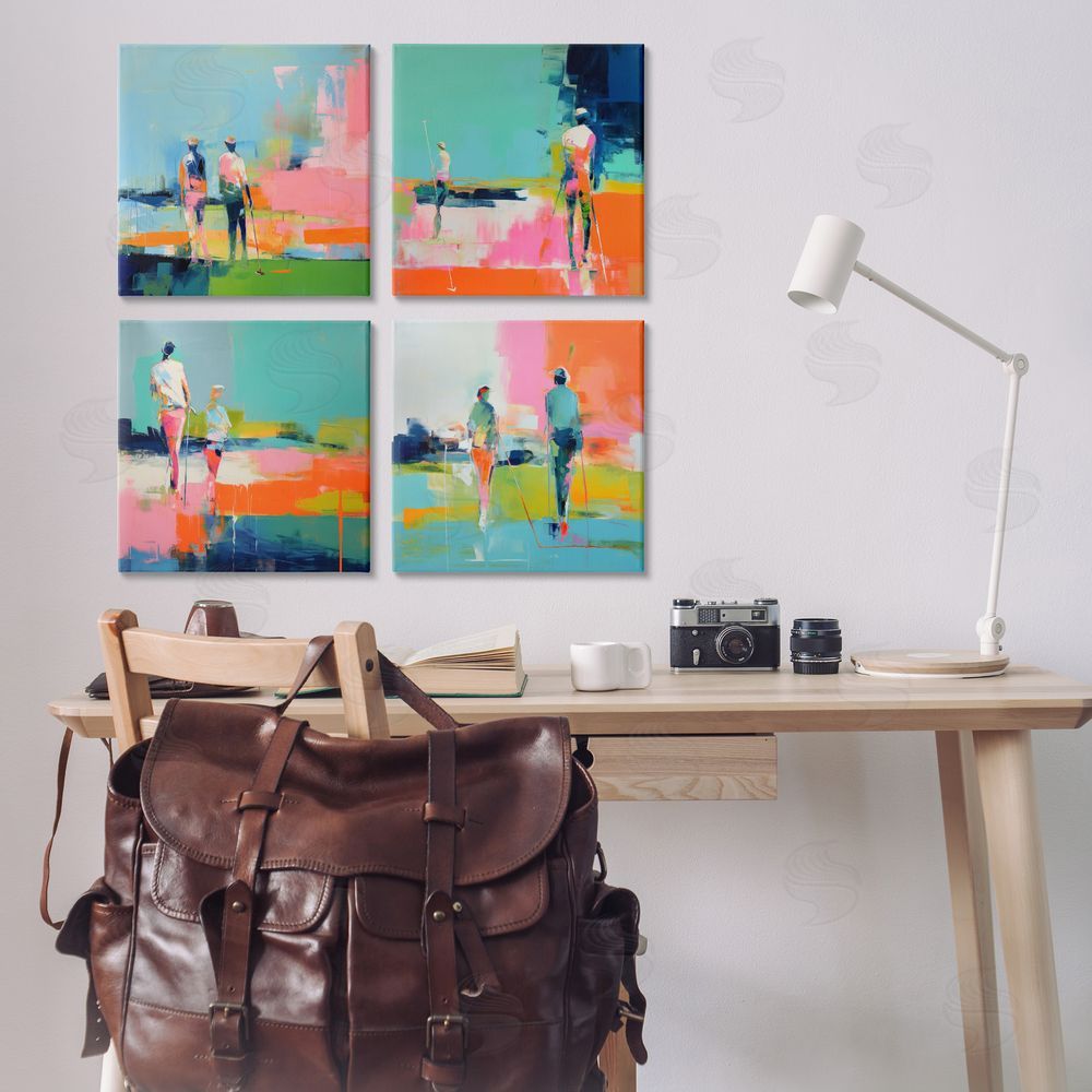 Irena Orlov People on Golf Course Canvas Wall Art Print in Room