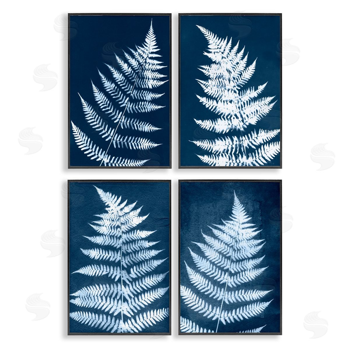 Modern Fern Impressions Black Frame Print Wall Art, Home Decor by Jason Johnson
