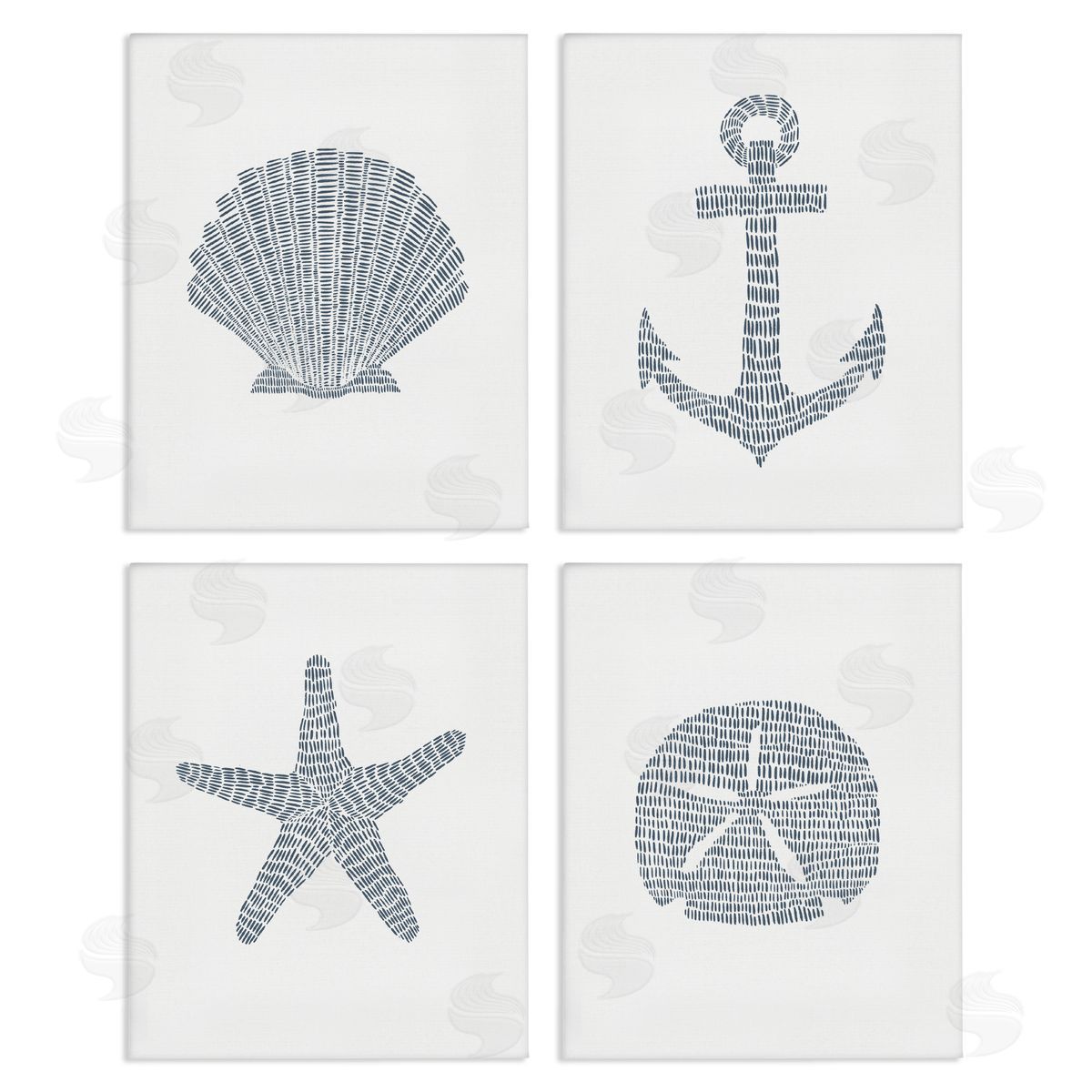 Minimal Shells & Anchor Canvas Wall Art, Home Decor by Jetty Home, LLC