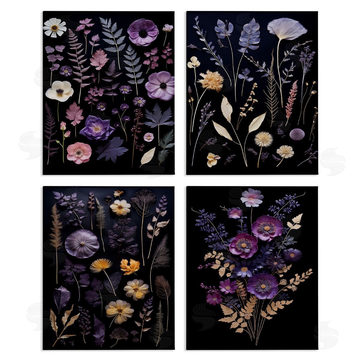Dimensional Cottage Flower Sprigs Canvas Wall Art, Home Decor by Heidi Kuntz