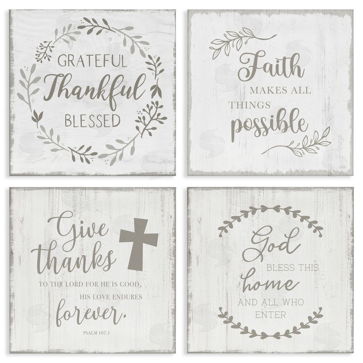 Val Rhodes Spiritual Faith Phrases Canvas Wall Art Print