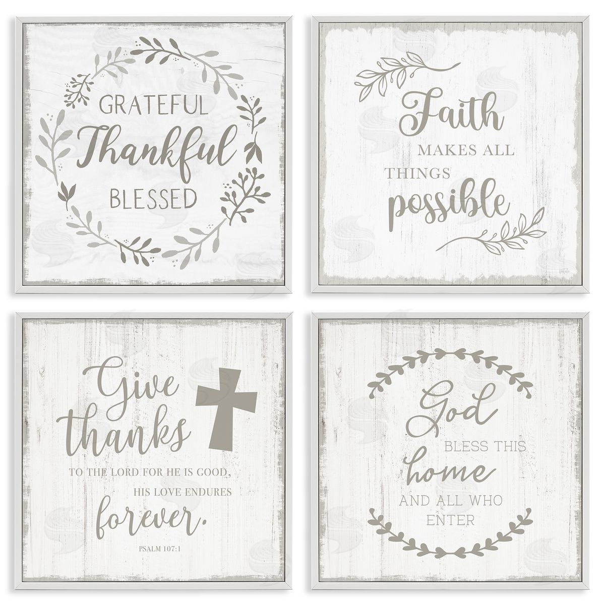 Val Rhodes Spiritual Faith Phrases Canvas Wall Art Print