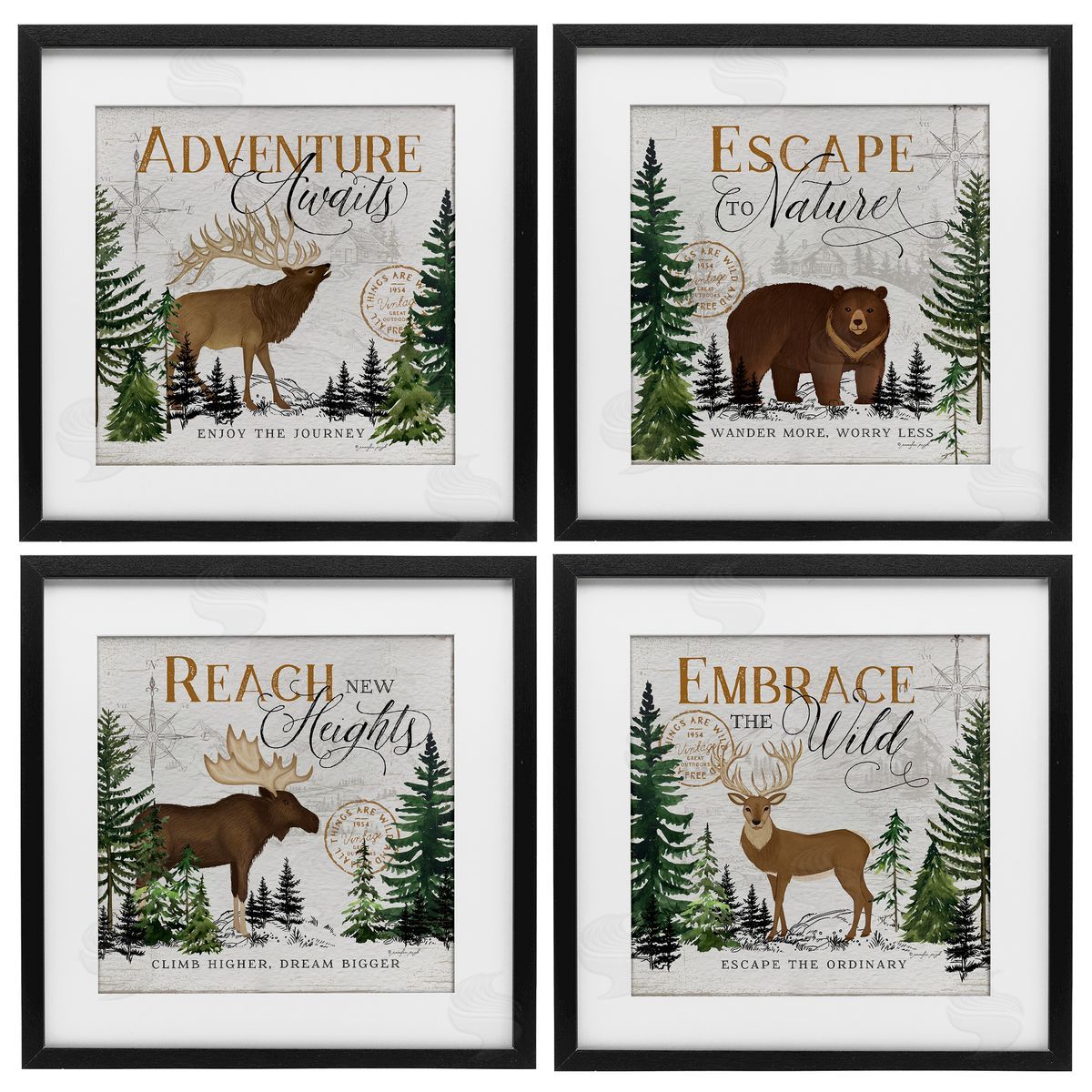 Jennifer Pugh Ivory Pines Adventure Sayings Canvas Wall Art Print