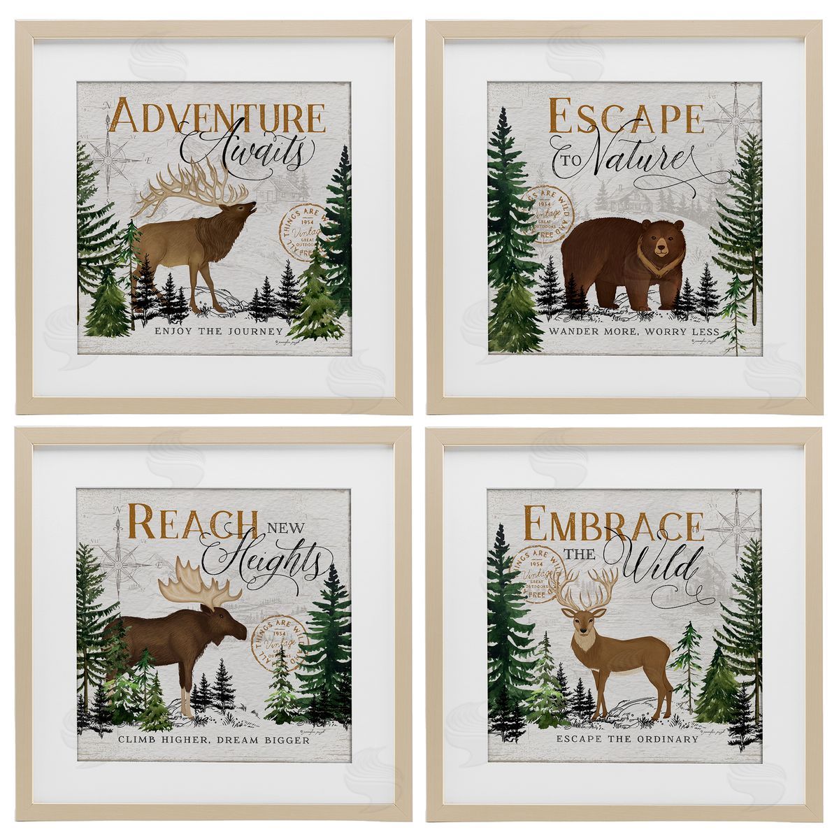 Jennifer Pugh Ivory Pines Adventure Sayings Canvas Wall Art Print