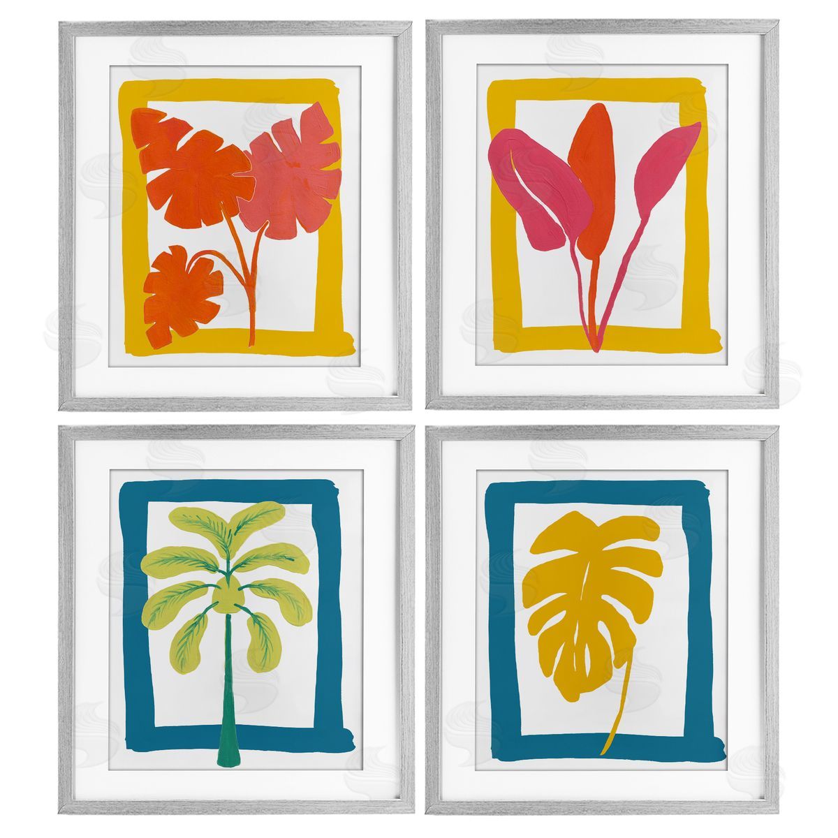 Bronwyn Baker Warm Oasis Leaves Canvas Wall Art Print