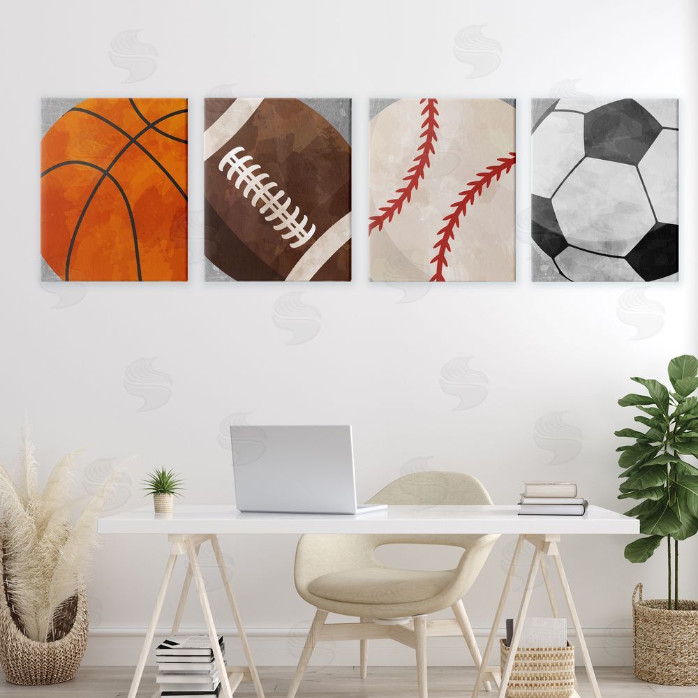 Christine Simpson Art Team Sports Bouncing Fun Canvas Art on Wall