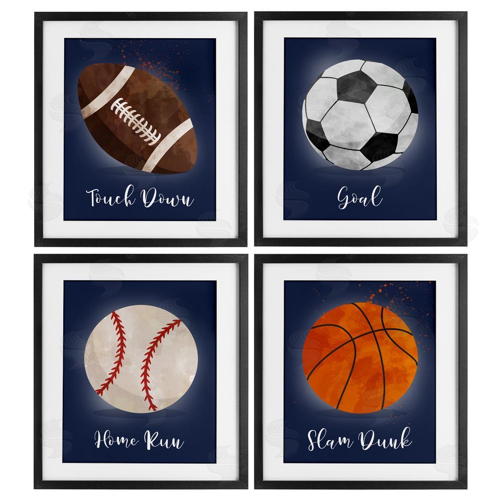 Christine Simpson Art Game On Sports Goals Black Framed Print Under Glass with White Mat Wall Art