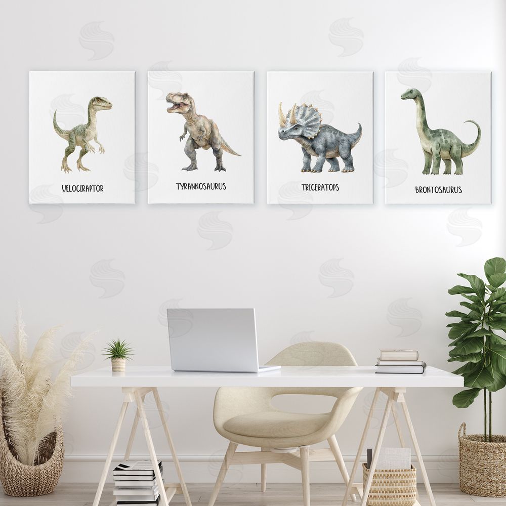 Christine Simpson Art Meet The Dinosaurs Canvas Art on Wall