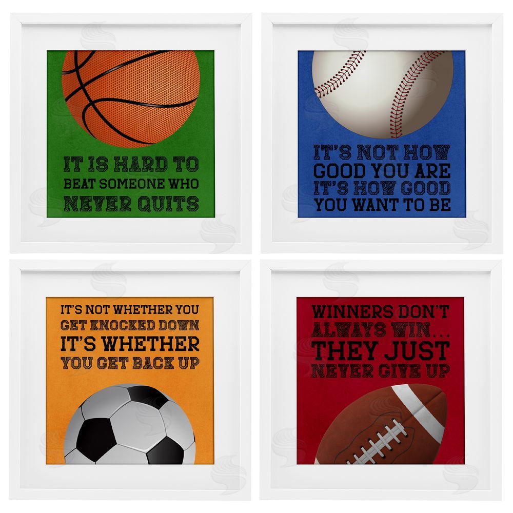 Marcus Prime Motivational Sports Determination White Framed Print Under Glass Wall Art