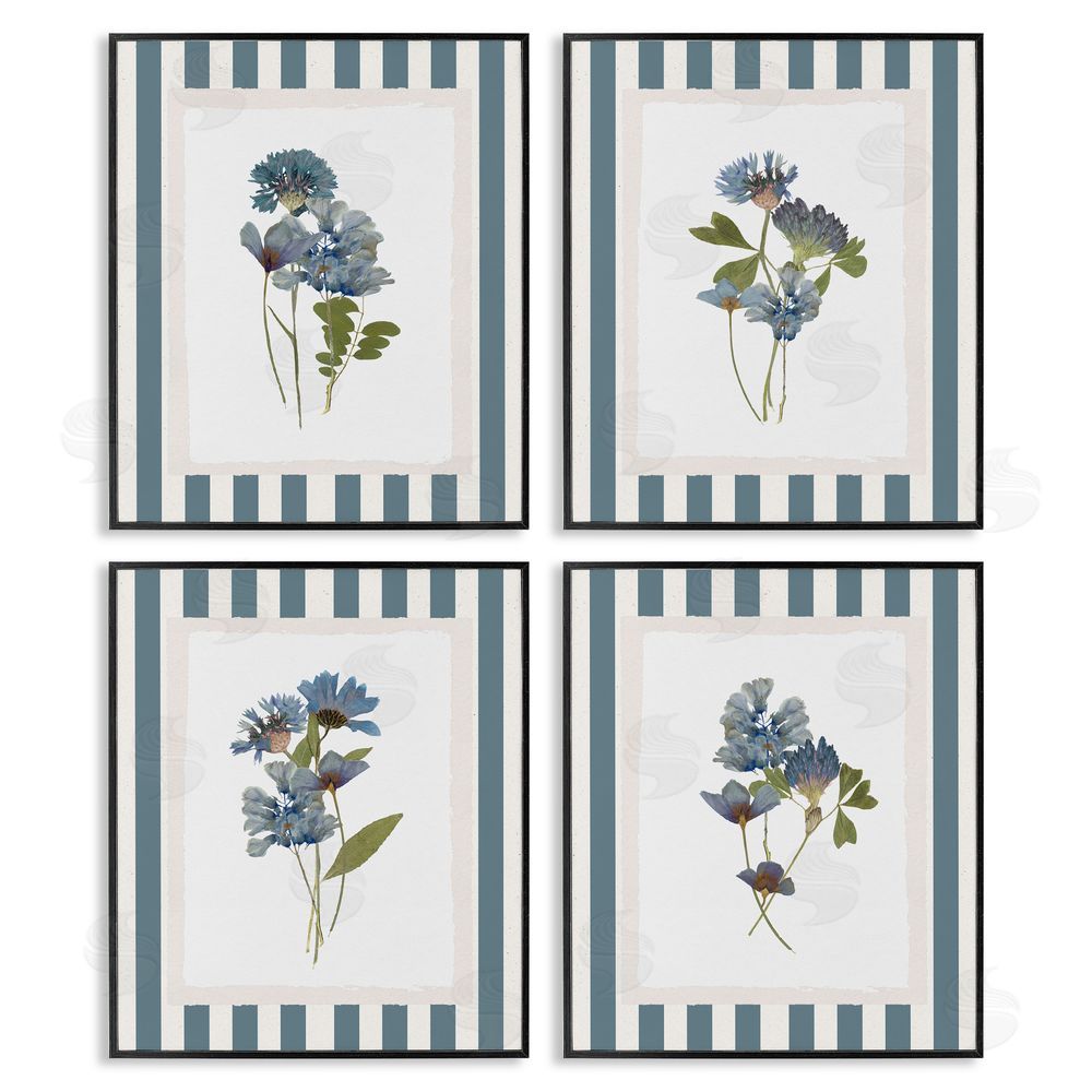 Val Rhodes Summer Memory Florals Black Framed Giclee Wall Art Print