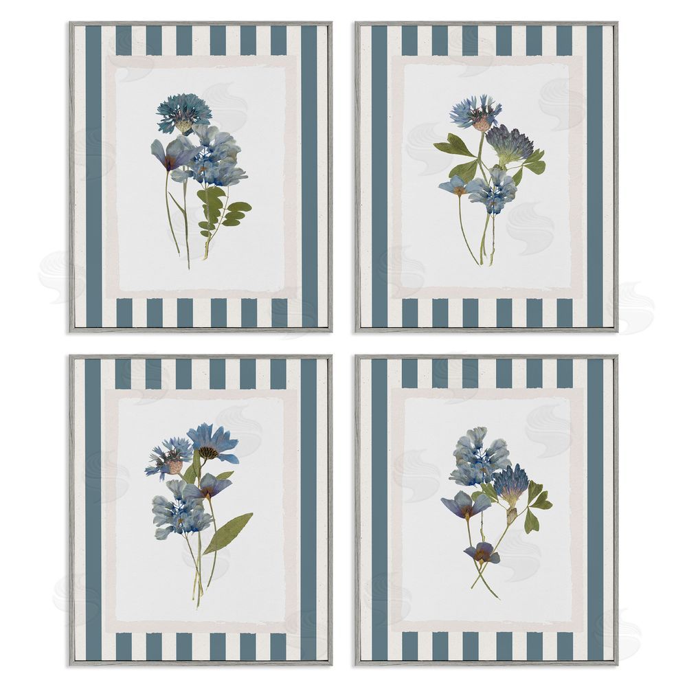 Val Rhodes Summer Memory Florals Gray Framed Giclee Wall Art Print