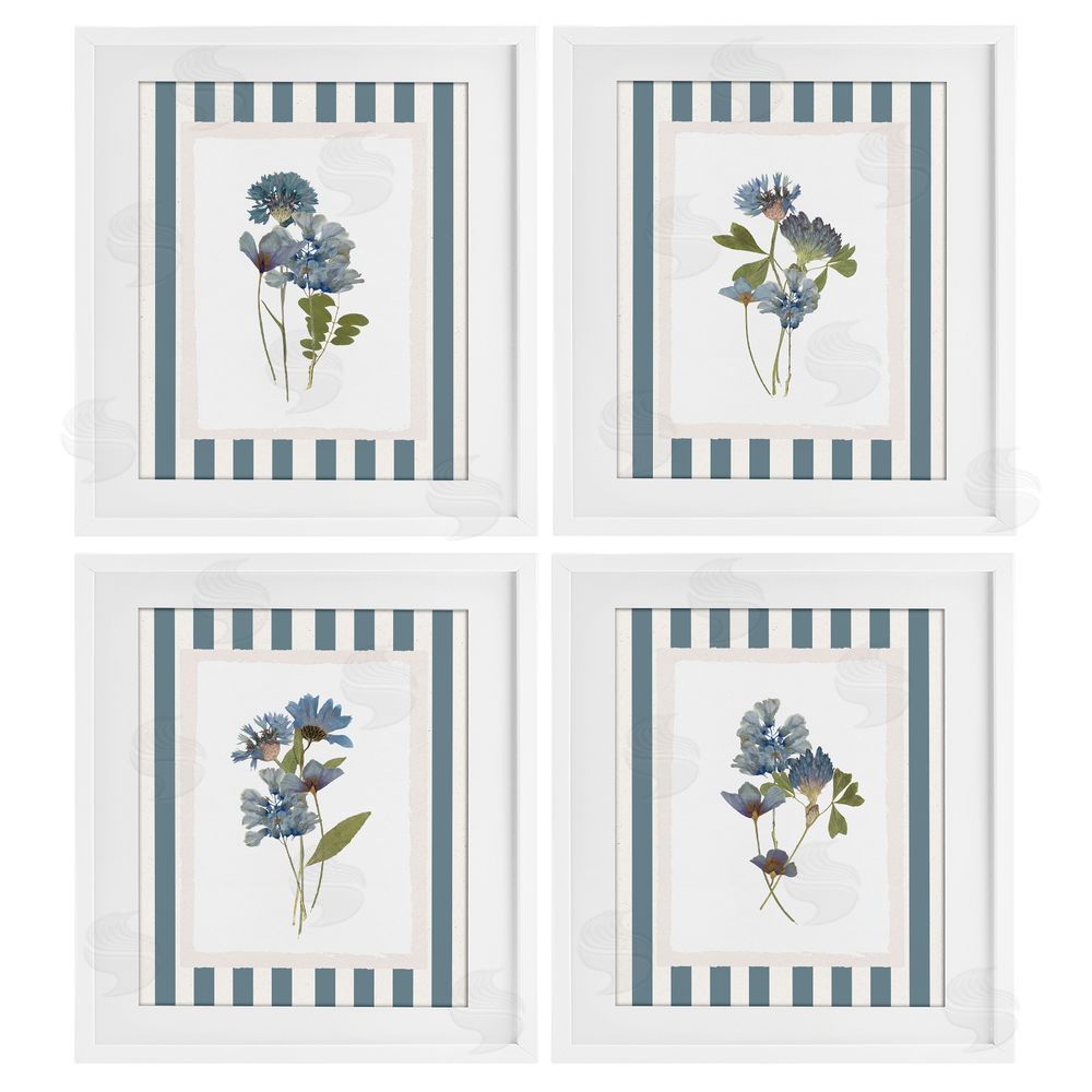 Val Rhodes Summer Memory Florals White Framed Print Under Glass Wall Art