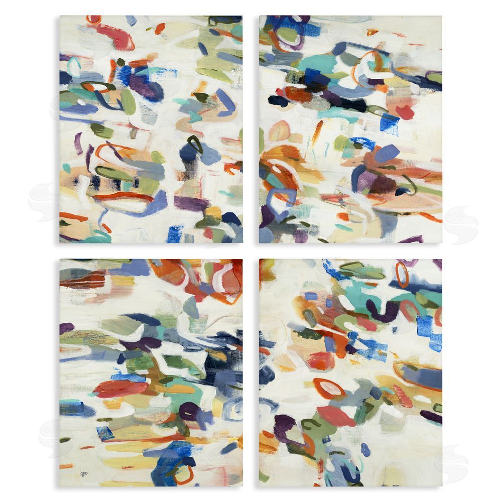 Lisa Ridgers Primary Hues Composition Stretched Canvas Wall Art Print