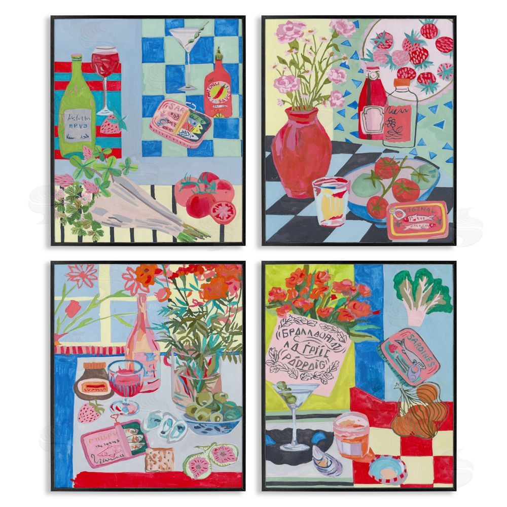 Melissa Wang Kitchen Secrets Still Lifes Blacked Framed Giclee Wall Art Print