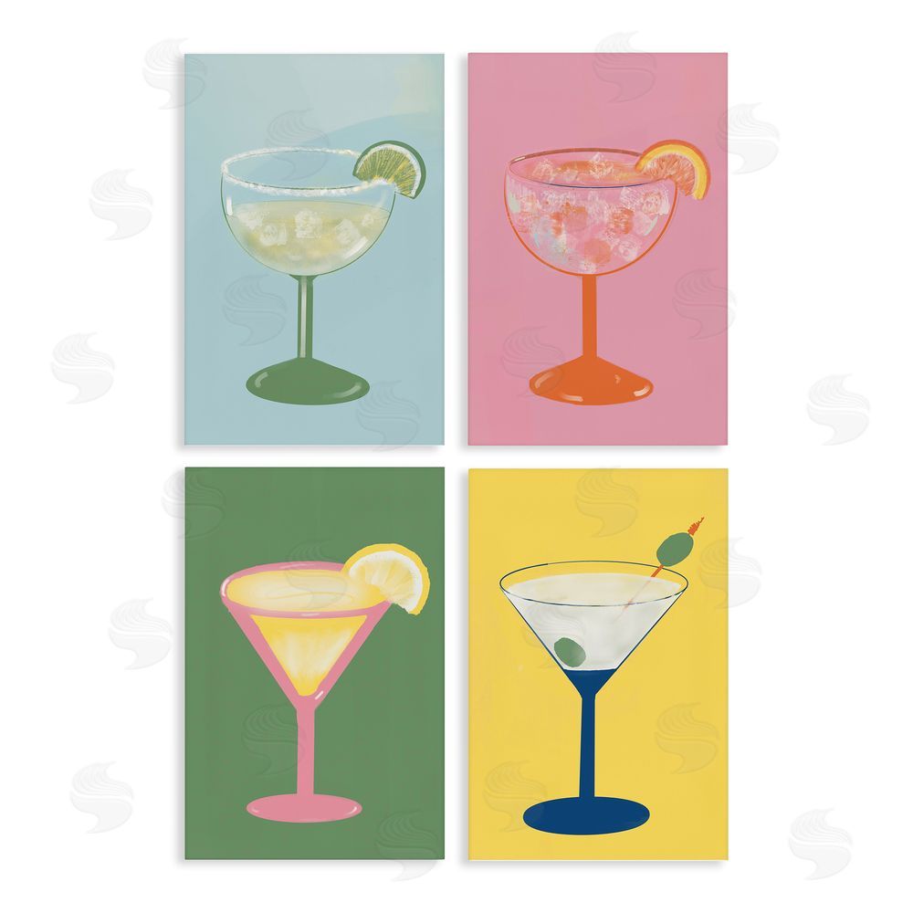 Sundance Graphics Stylish & Fun Cocktails Canvas Wall Art Print