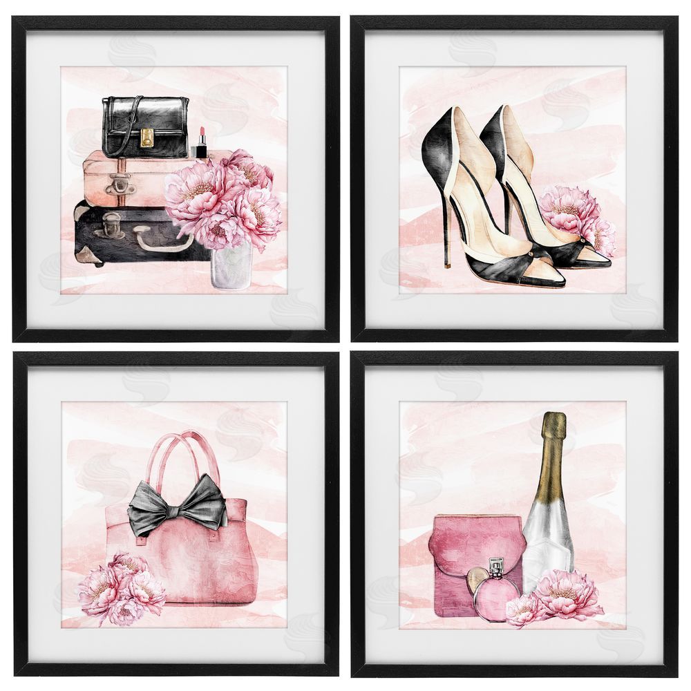 Kim Allen Glam Time Accessories Black Framed Print Under Glass Wall Art