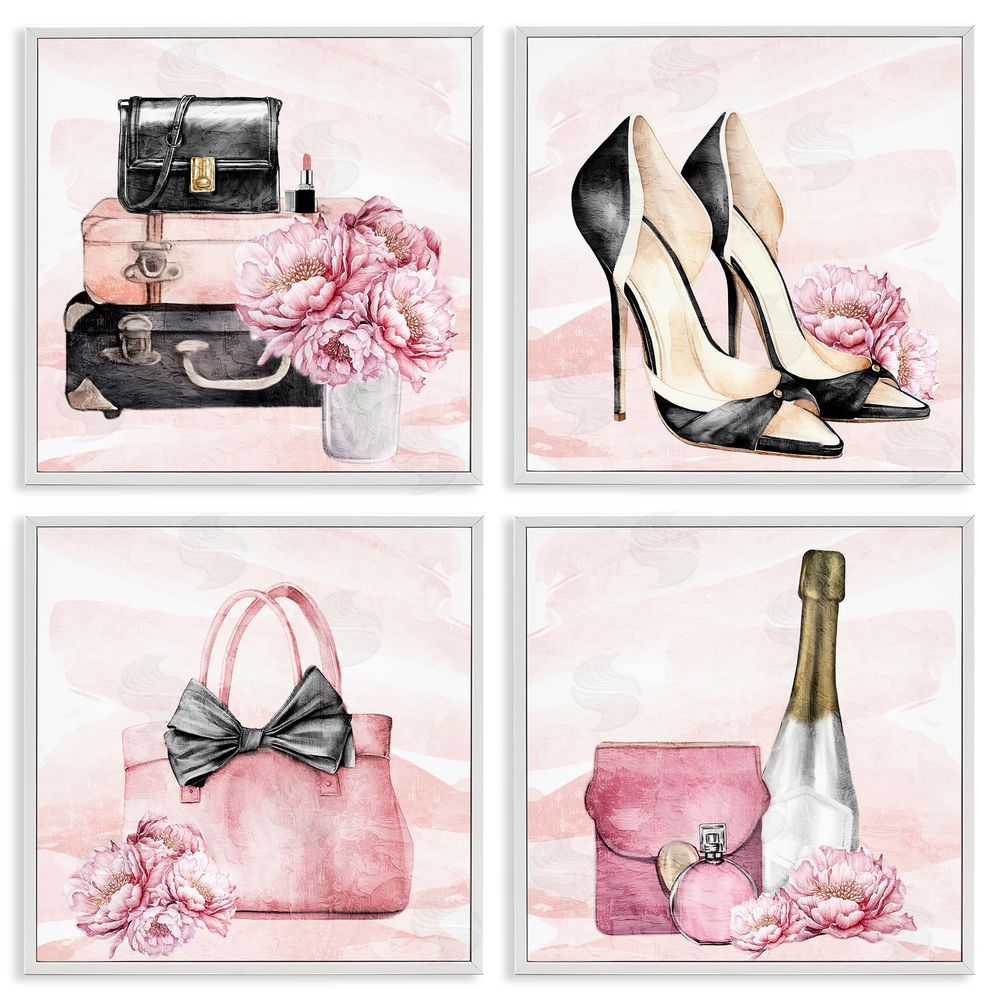 Kim Allen Glam Time Accessories White Framed Giclee Wall Art Print