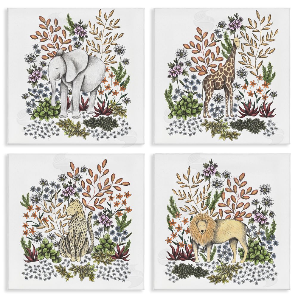Cecilia Battaini Jungle Wildlife & Botanicals Stretched Canvas Wall Art Print