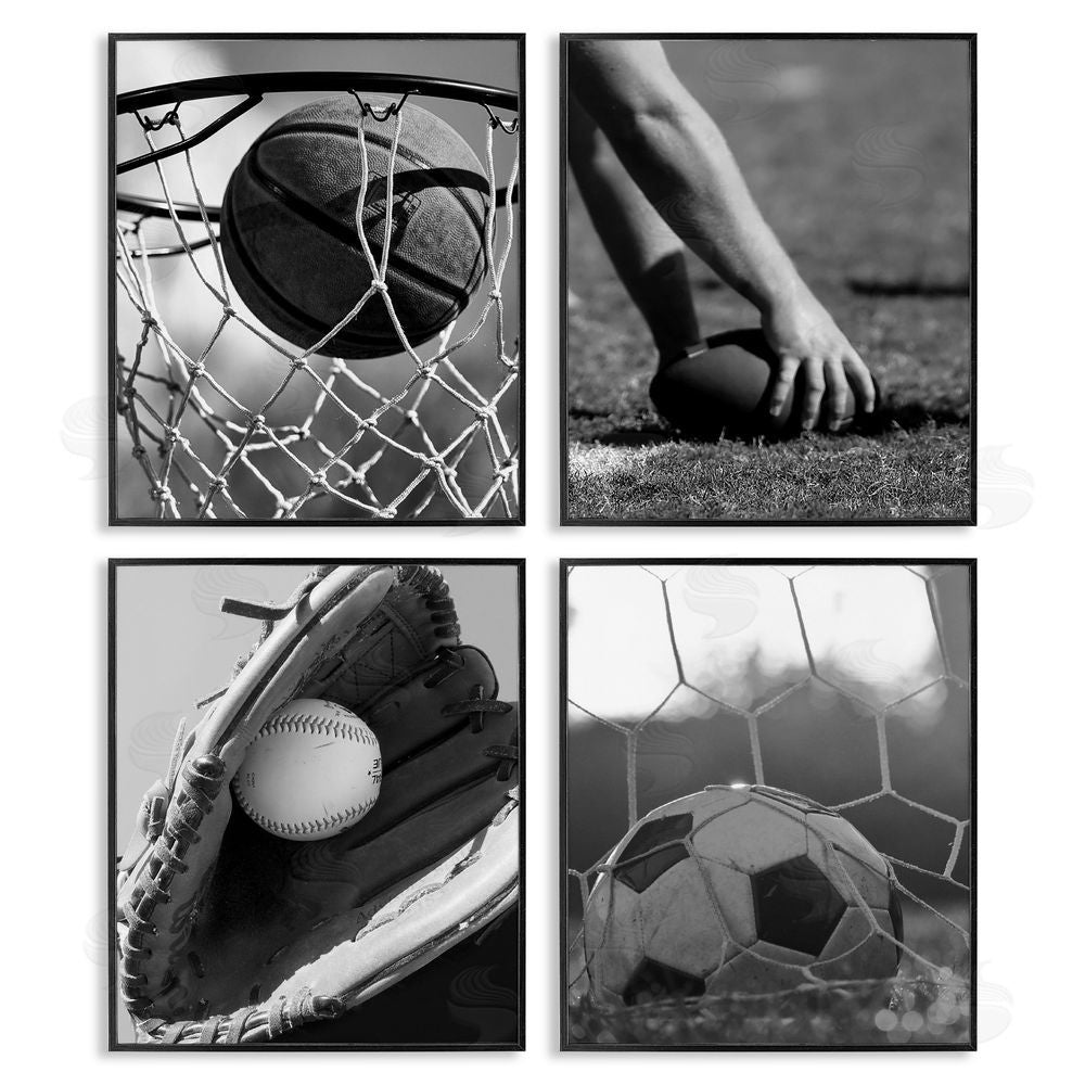 Marcus Prime Athletic Sports In Action Black Framed Giclee Wall Art Print