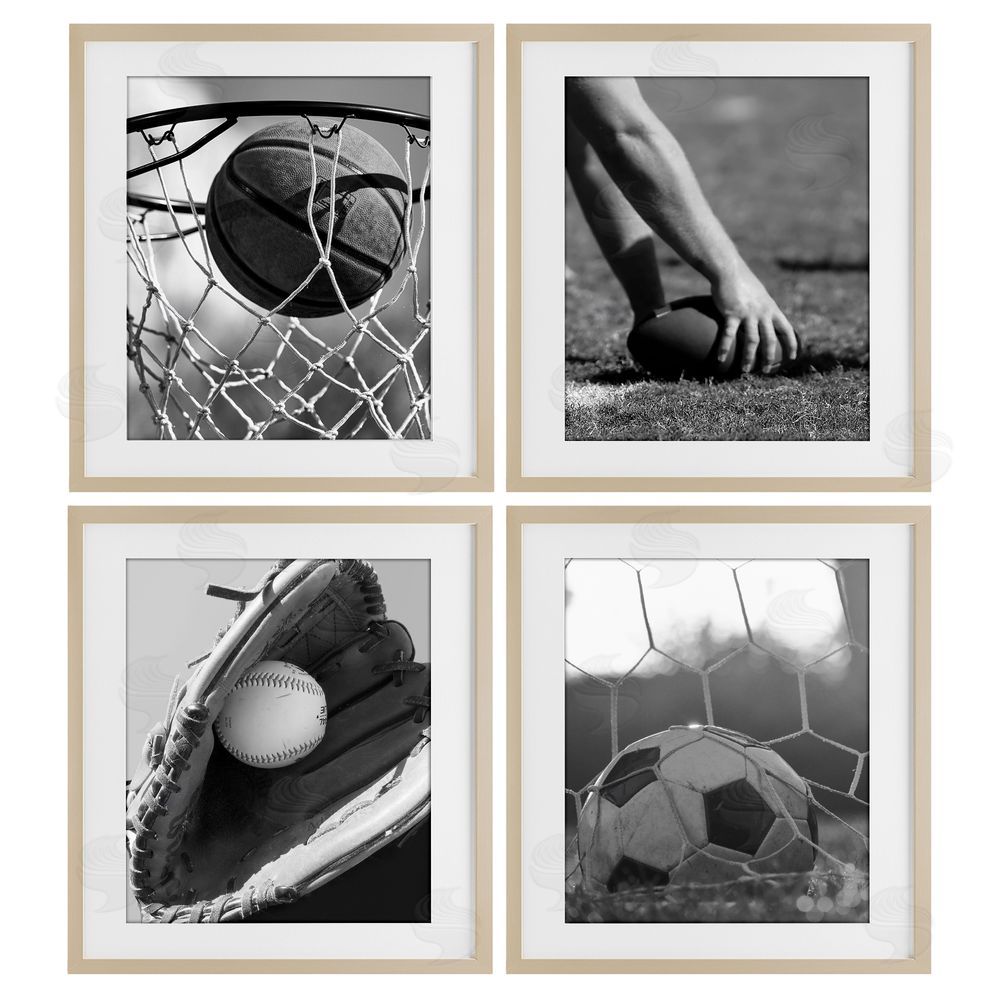 Marcus Prime Athletic Sports In Action Brown Framed Print Under Glass Wall Art