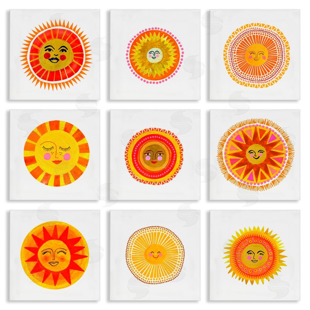 Katherine Herrell Studio Warm Boho Sun Collection Stretched Canvas Wall Art Print