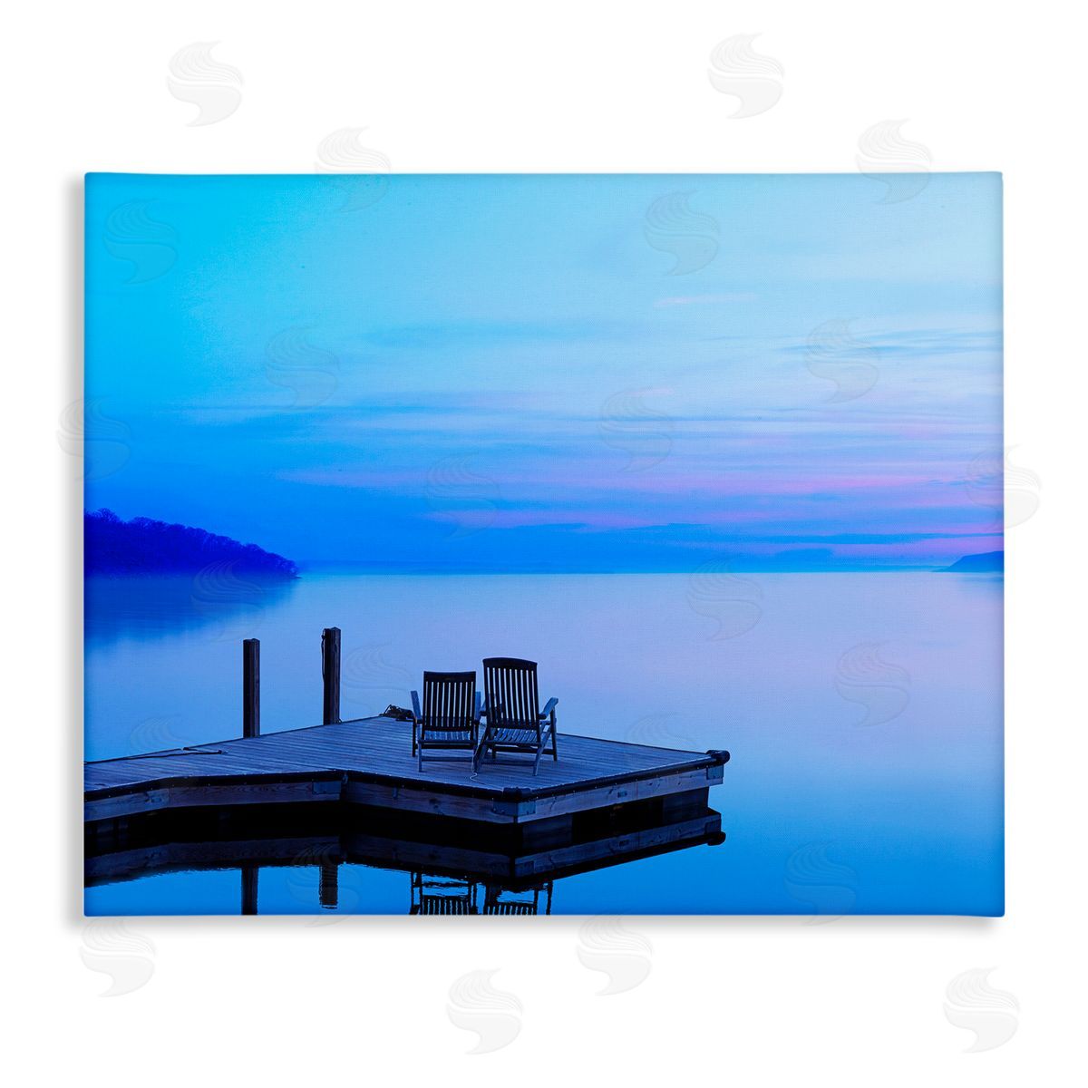 Lake Landscape Blue Photograph Canvas Wall Art, Home Decor by James McLoughlin