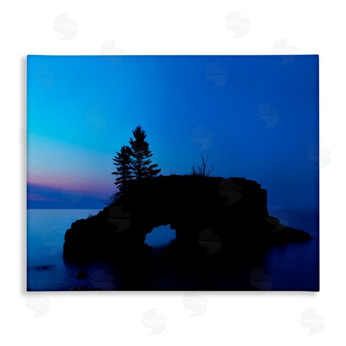 Lake Blue Purple Landscape Canvas Wall Art, Home Decor by James McLoughlin
