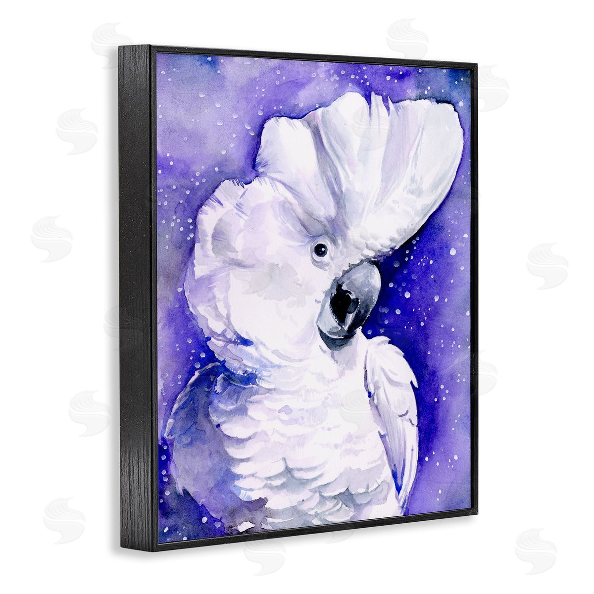 Space Bird Painting Black Frame Print Wall Art, Home Decor by Jennifer Paxton Parker
