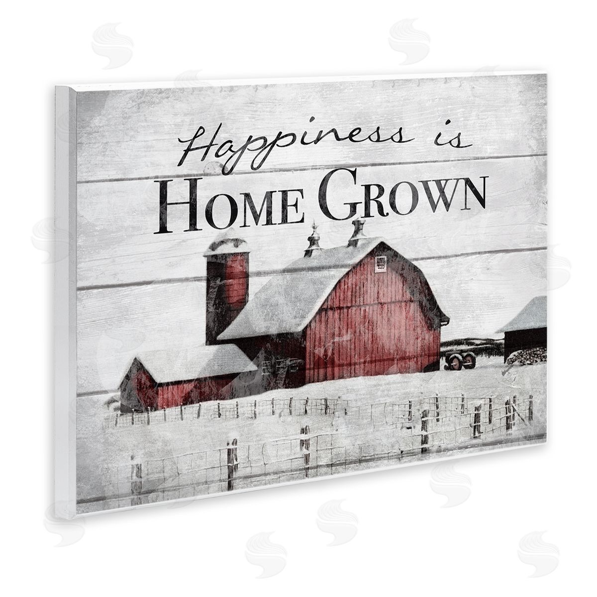 Happiness Is Home Grown Farm Rustic Wood Plaque Wall Art, Home Decor by The Saturday Evening Post