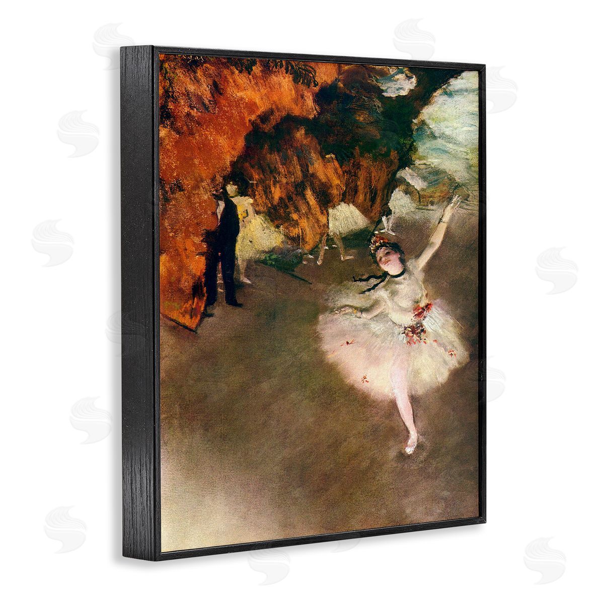 Ballet - l'etoile Classical Painting Black Frame Print Wall Art, Home Decor by Edgar Degas
